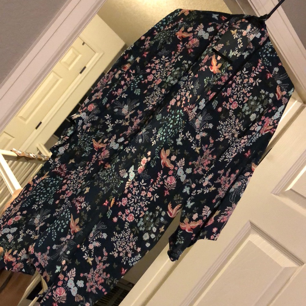 Green and floral Kimono/Wrap